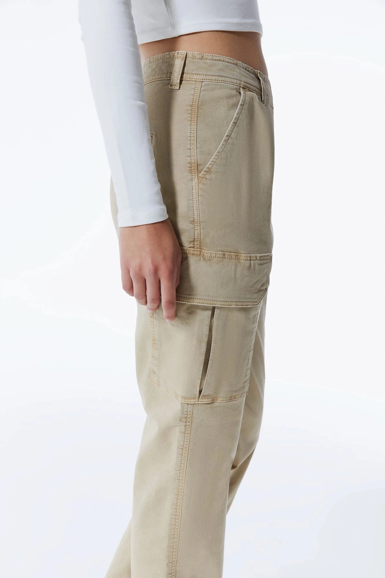 Lightweight Feel Daphne -  Cargo Pant-Sand - L30