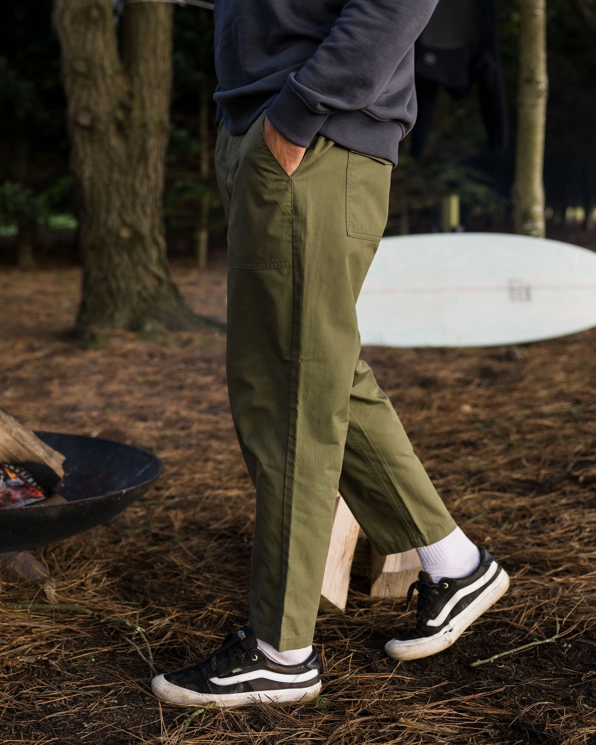 Full Coverage sporty wear Timeless Crop Trouser - Khaki