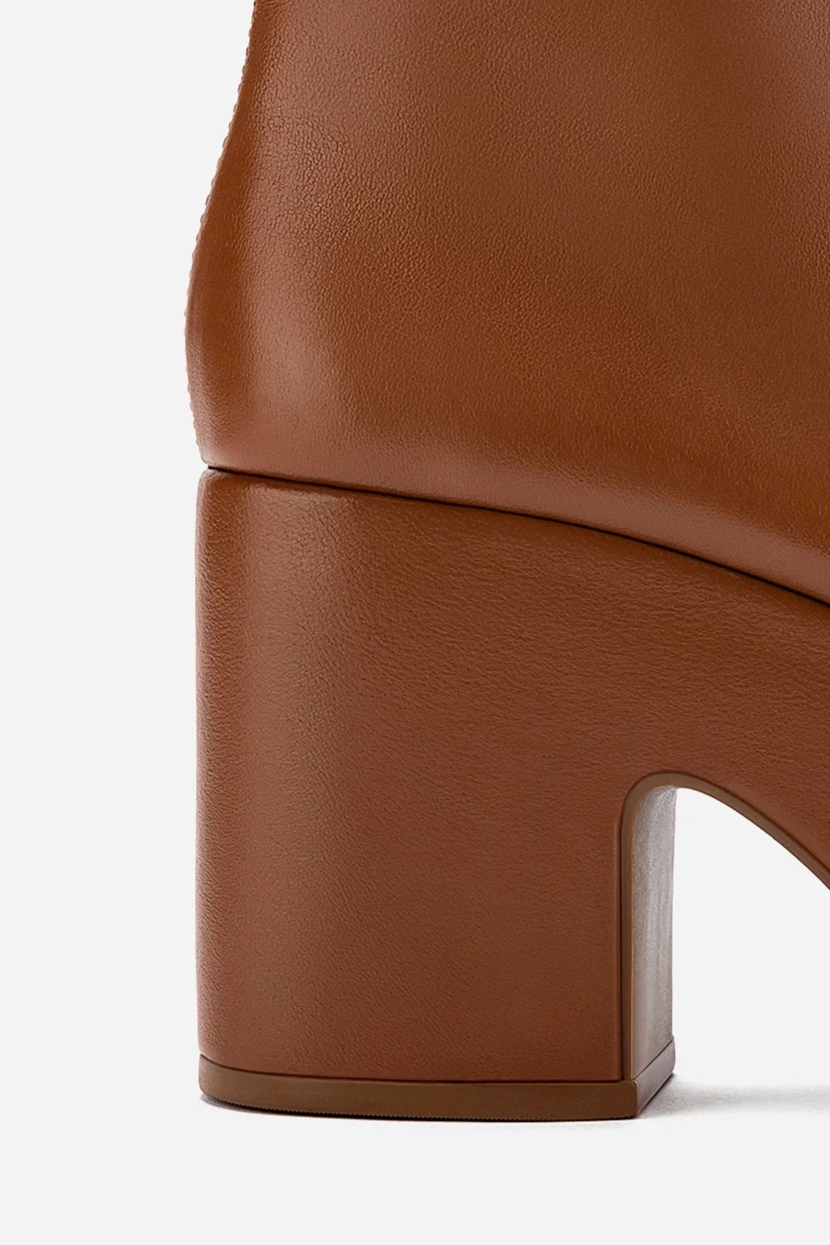 Miso Platform Boot In Caramel Stretch Leather Slip On Convenience