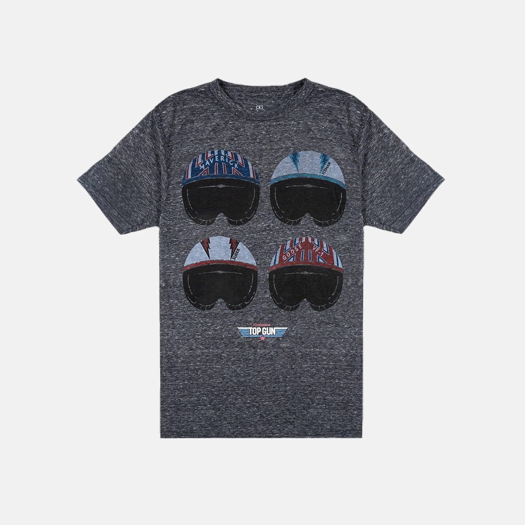 Chic Tee LayeredCollar TOP GUN HELMETS SHIRT