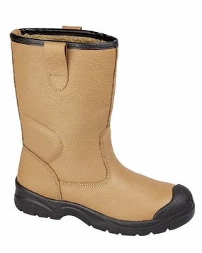 Protective Finish Comfort Seeker Seamless Fit Grafters Mens Scuff Toe Cap Safety Rigger Boots