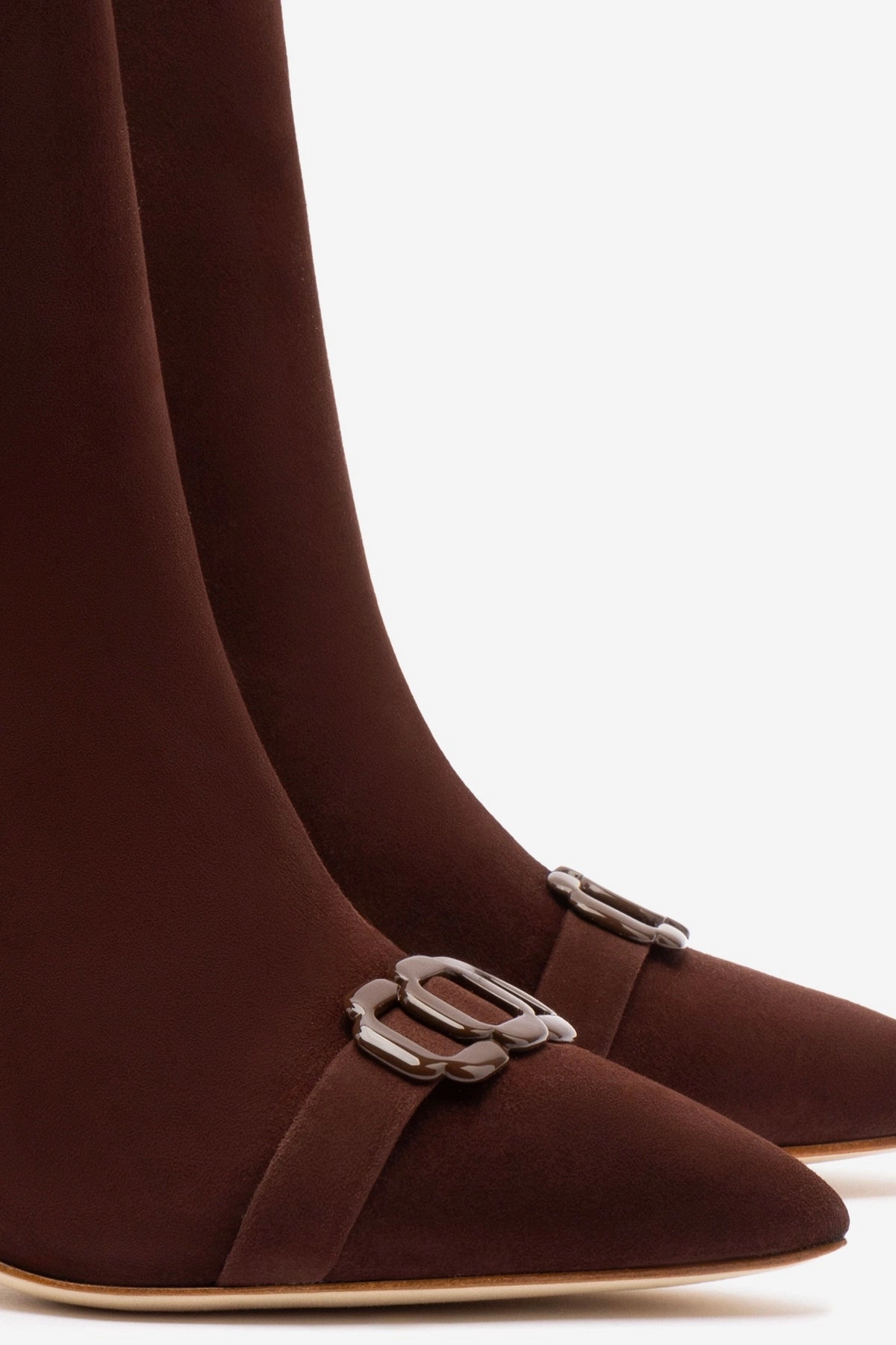 Supportive sole Rugged Built Remote Hiking Mini Kate Boot In Brown Suede and Daisy Accent