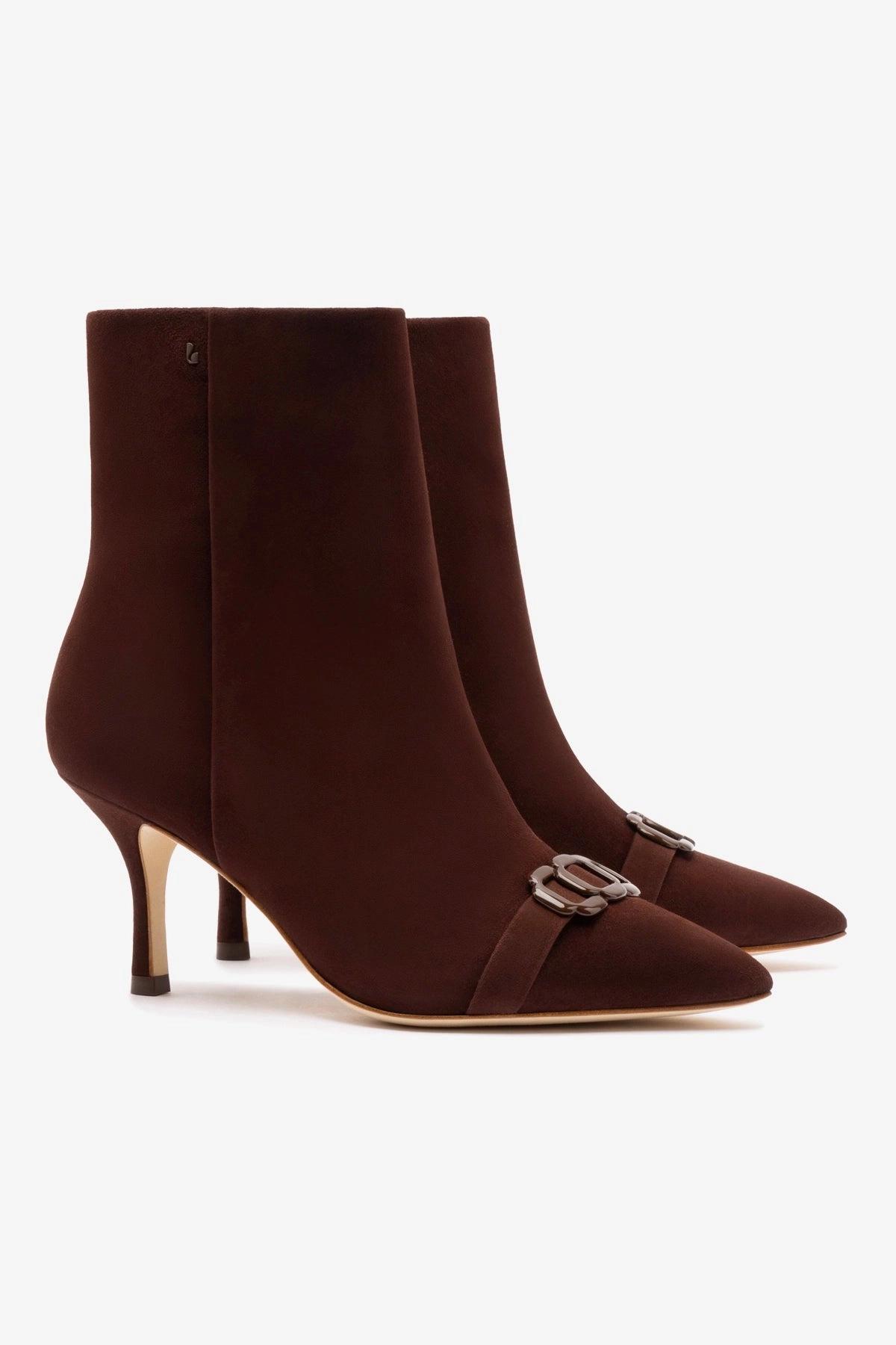 Rugged Built Mountain Hike Mini Kate Boot In Brown Suede and Daisy Accent