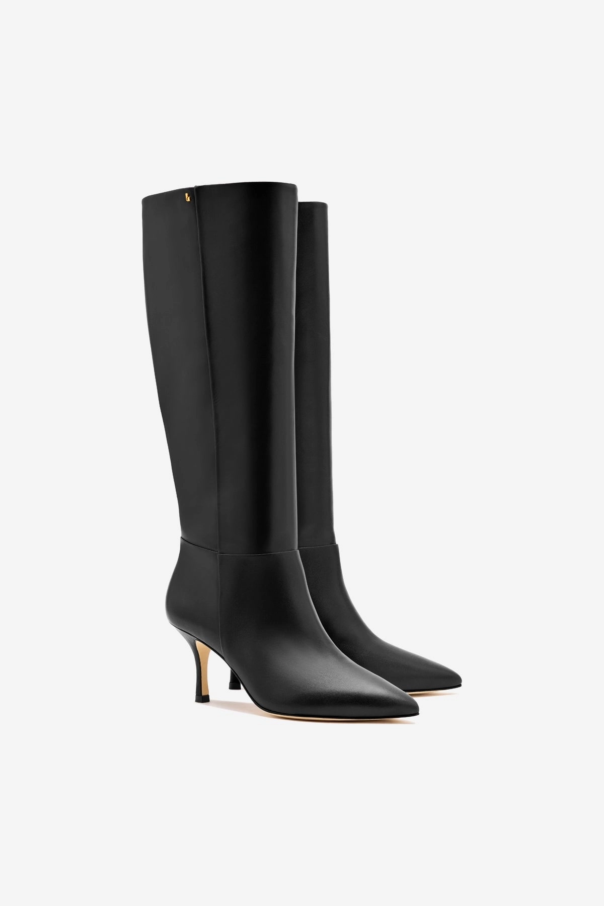 Kate Mid Boot In Black Leather Grippy Outsole Cold Climate Anti Static Lining