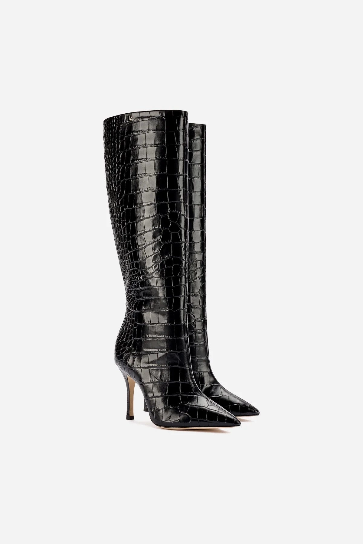 Kate Boot In Black Stamped Leather Quick-Dry Shock Absorbing Technology