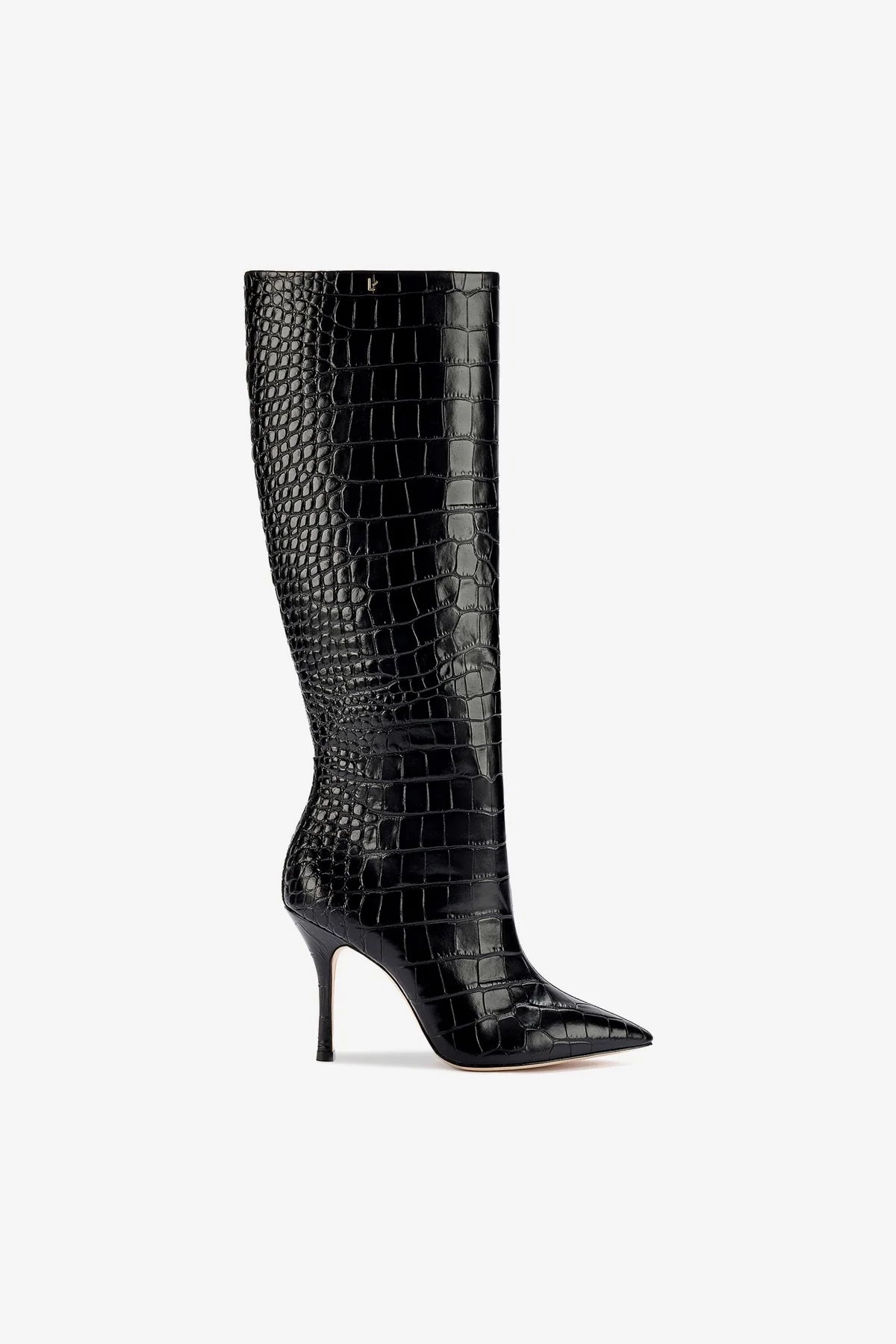 Kate Boot In Black Stamped Leather Fashionable Utility