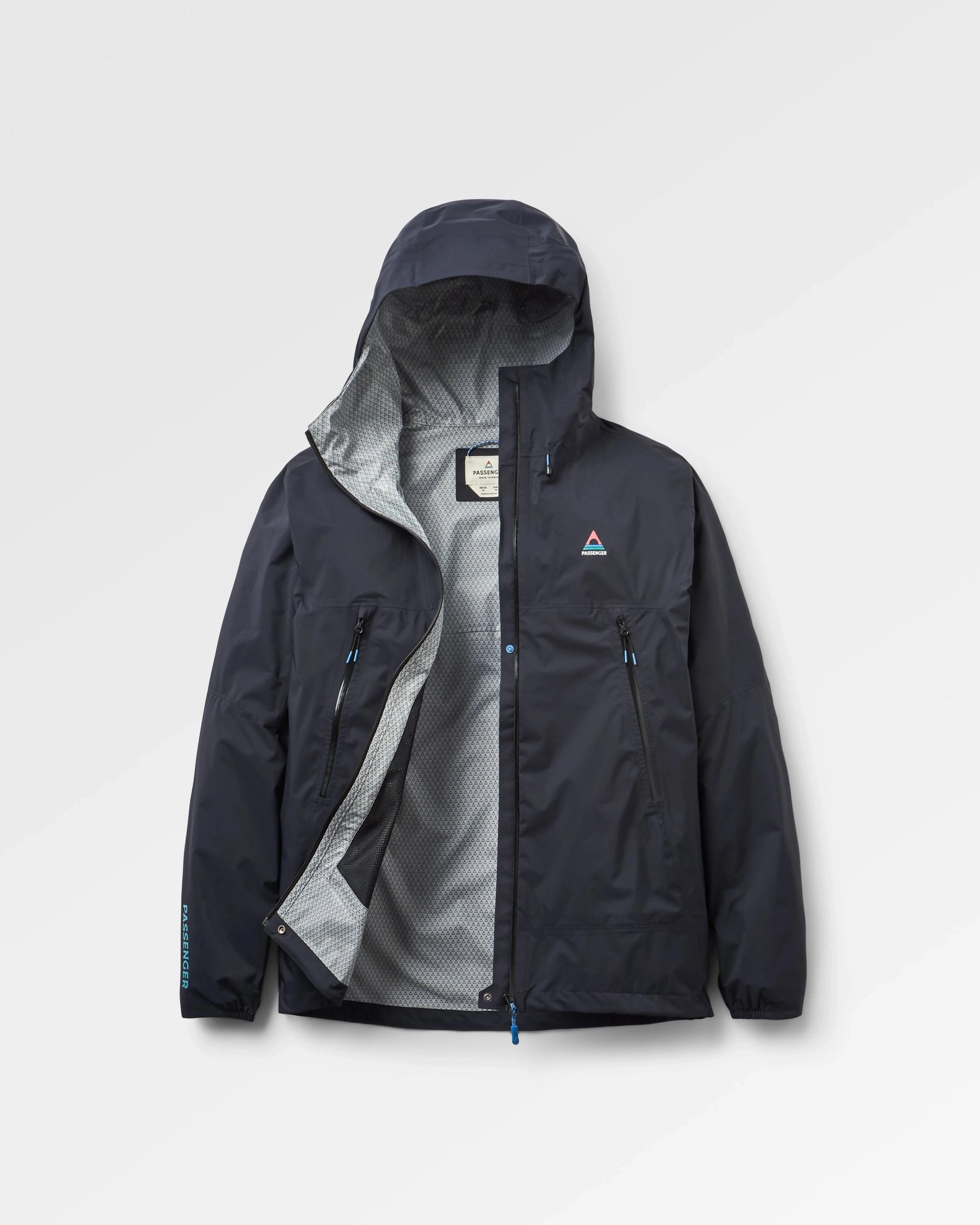 WaterResistantFabric Ergonomic Articulation Trailscape Light Men's Recycled Waterproof Jacket - Black