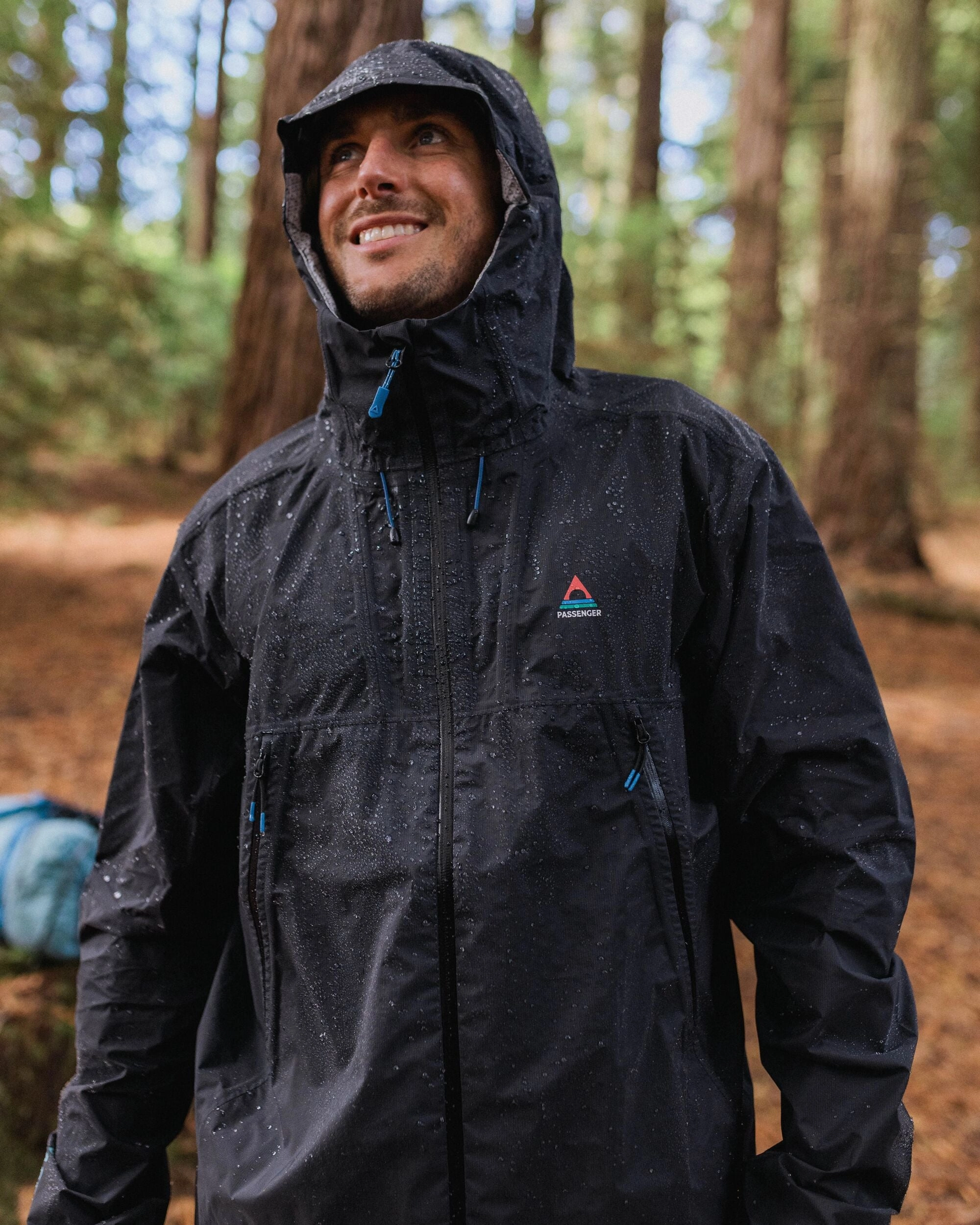 Trailscape Light Men's Recycled Waterproof Jacket - Black Static Dissipating Threading