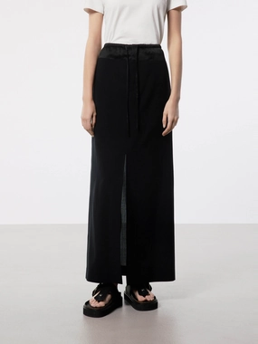Anti Pilling Fabric Front Slit Straight Skirt