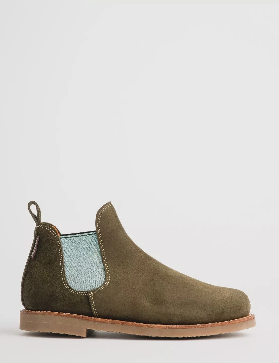 Penelope Chilvers Safari Suede Boot in Khaki, Turquoise Classic Fit