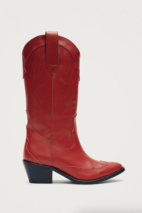 Seamless Comfort Daily Walks ALOHAS | Liberty Leather Boots - Red
