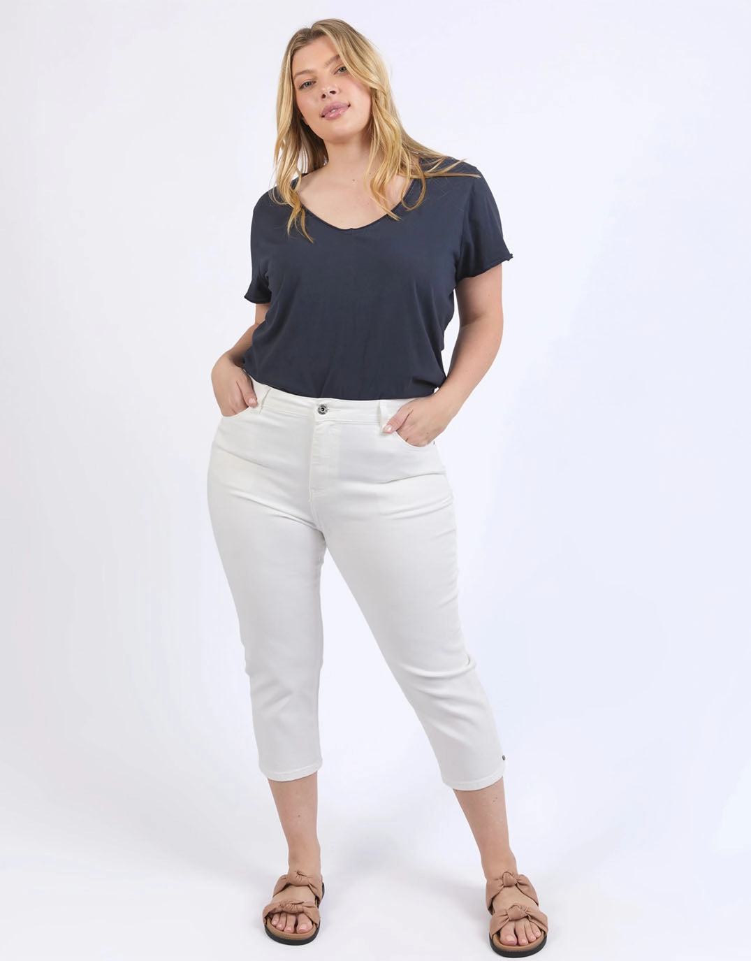 Mollie Capri Jean - White Teen Outfit Elegant