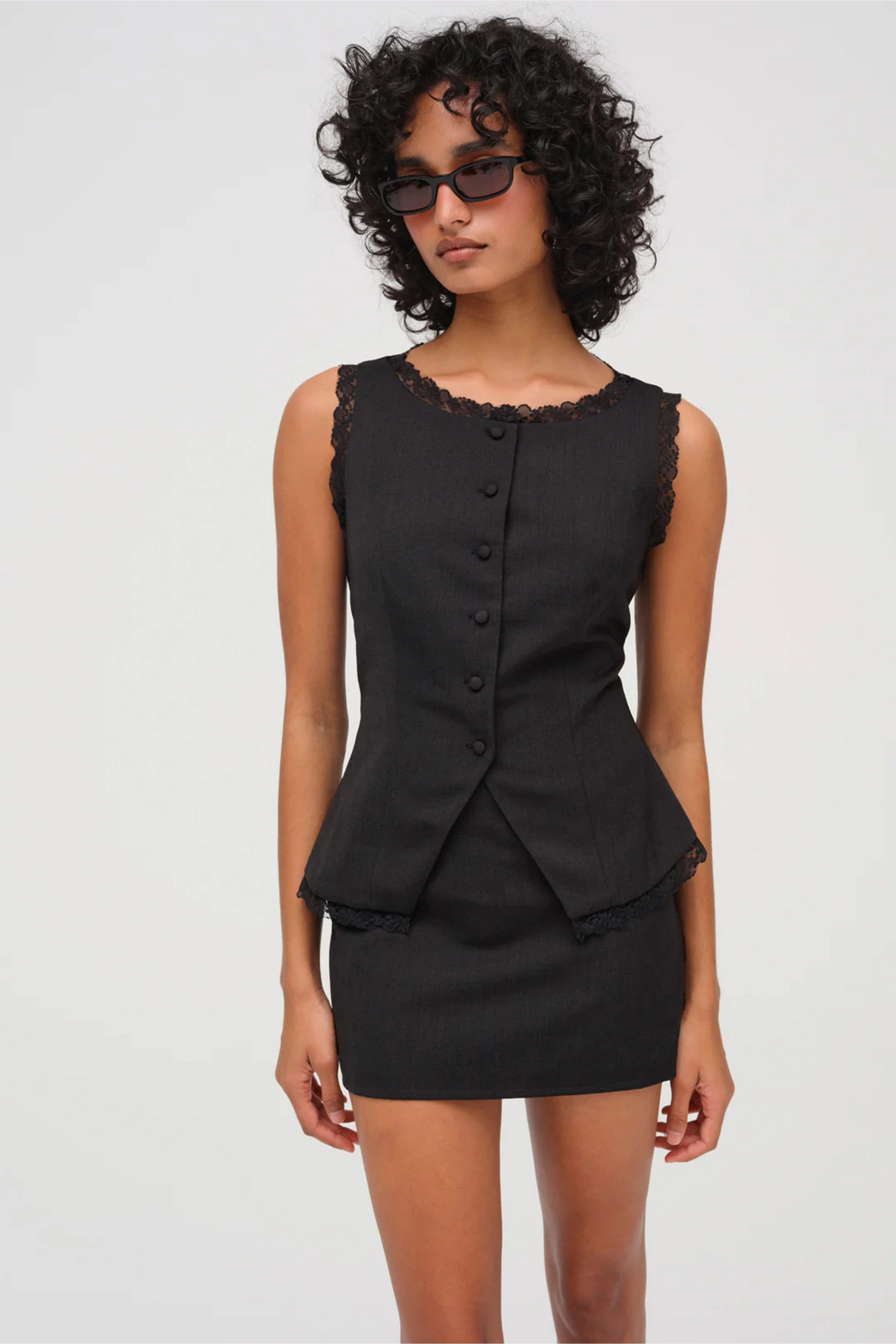 PlushLining FOR LOVE & LEMONS | Shawna Vest - Black