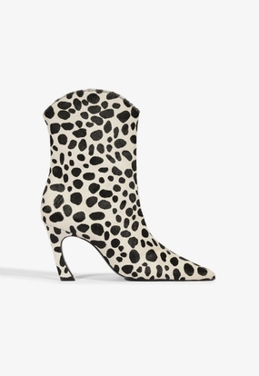 Neutral palette Pointed Toe Maryann Curve Calf Hair Bootie