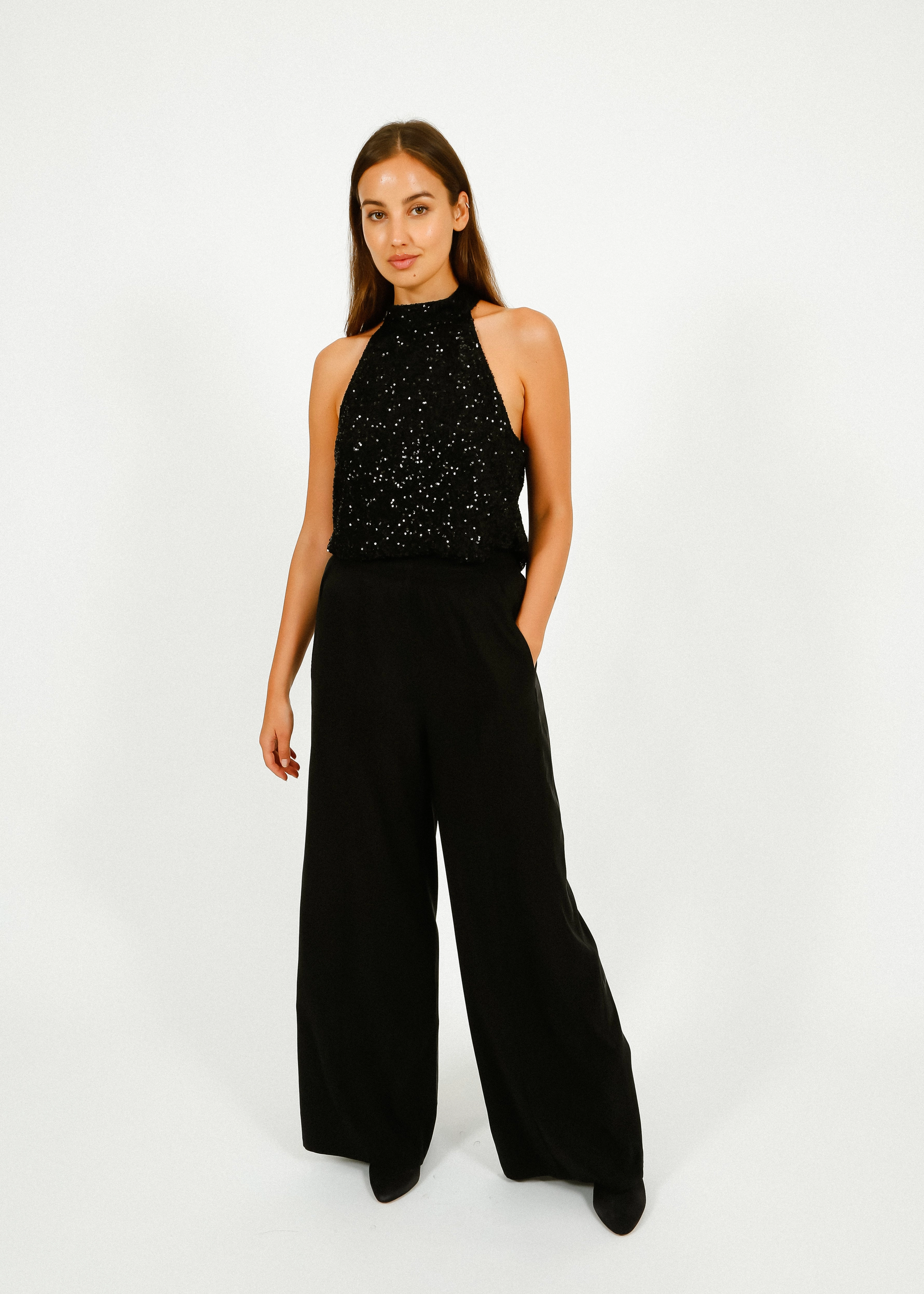 AdjustableDrawstring Sporty Fit Design Primrose Park Kylie Trousers in Black