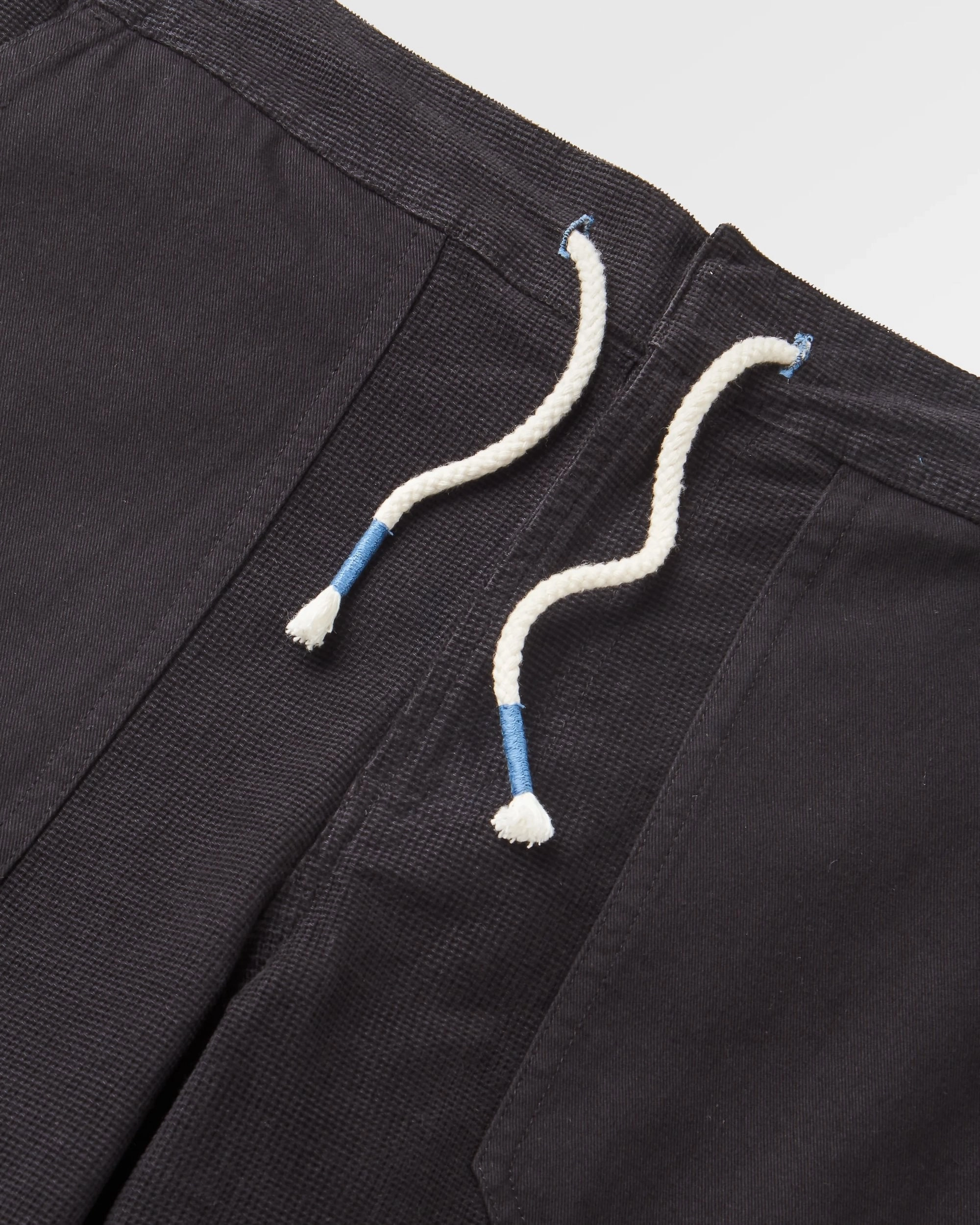 Avian Cord Trouser - Black Modern Wear Button front