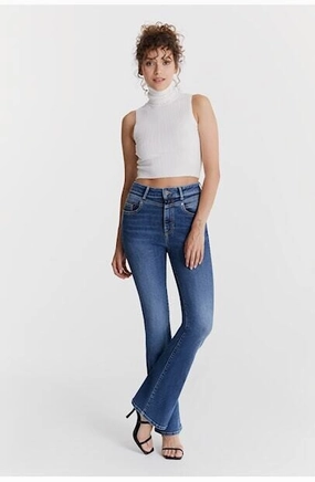 Lilly - Pant - Dark Blue - L30 clean design Sleek lines