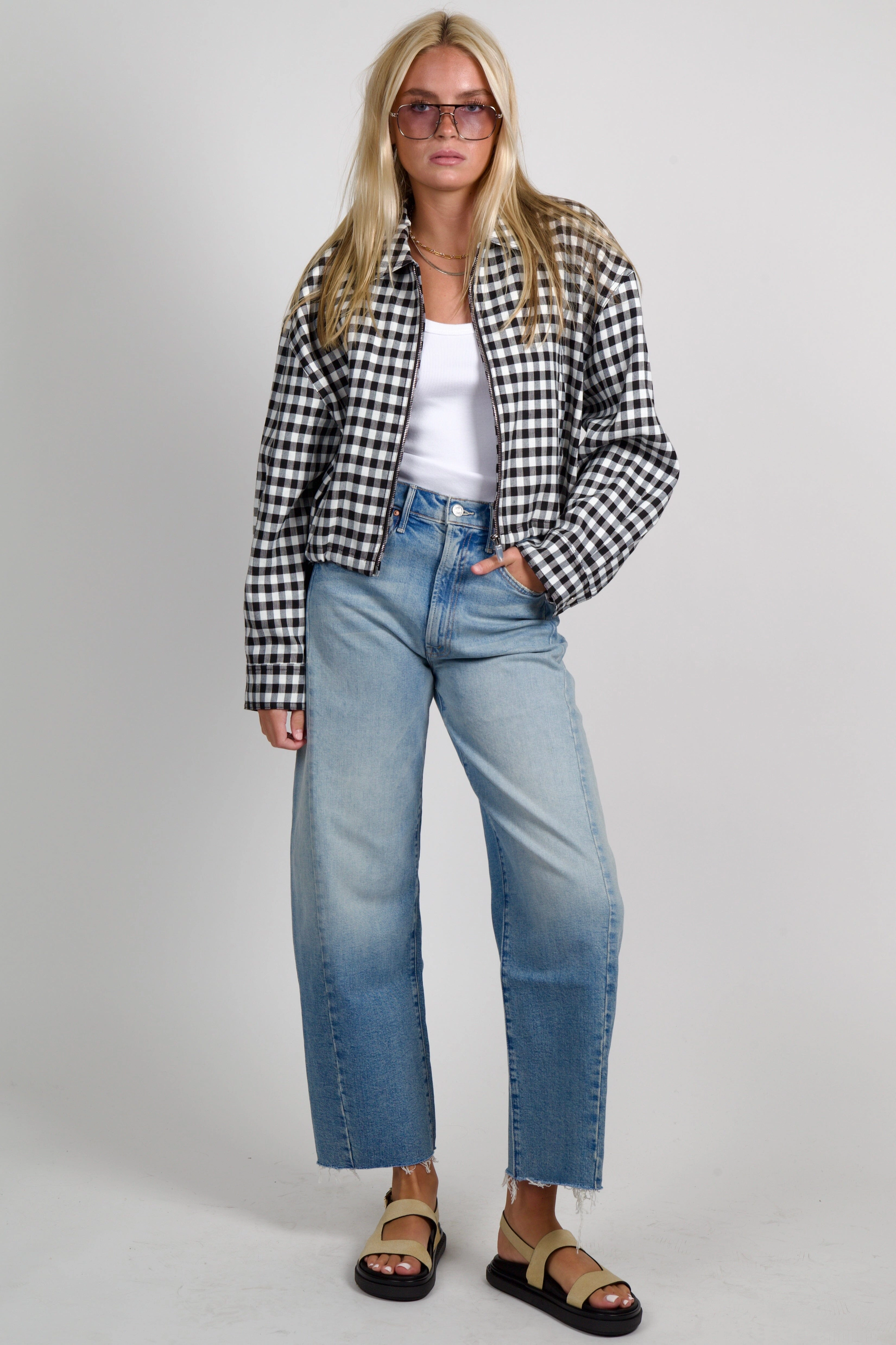 A.L.C. | Kayden Jacket - Black/Cream Compact Design