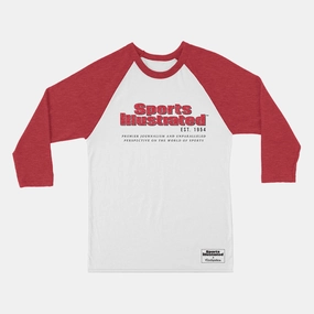 SPORTS ILLUSTRATED SI RETRO LOGO RAGLAN summer top