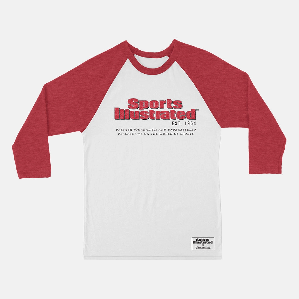 SPORTS ILLUSTRATED SI RETRO LOGO RAGLAN summer top
