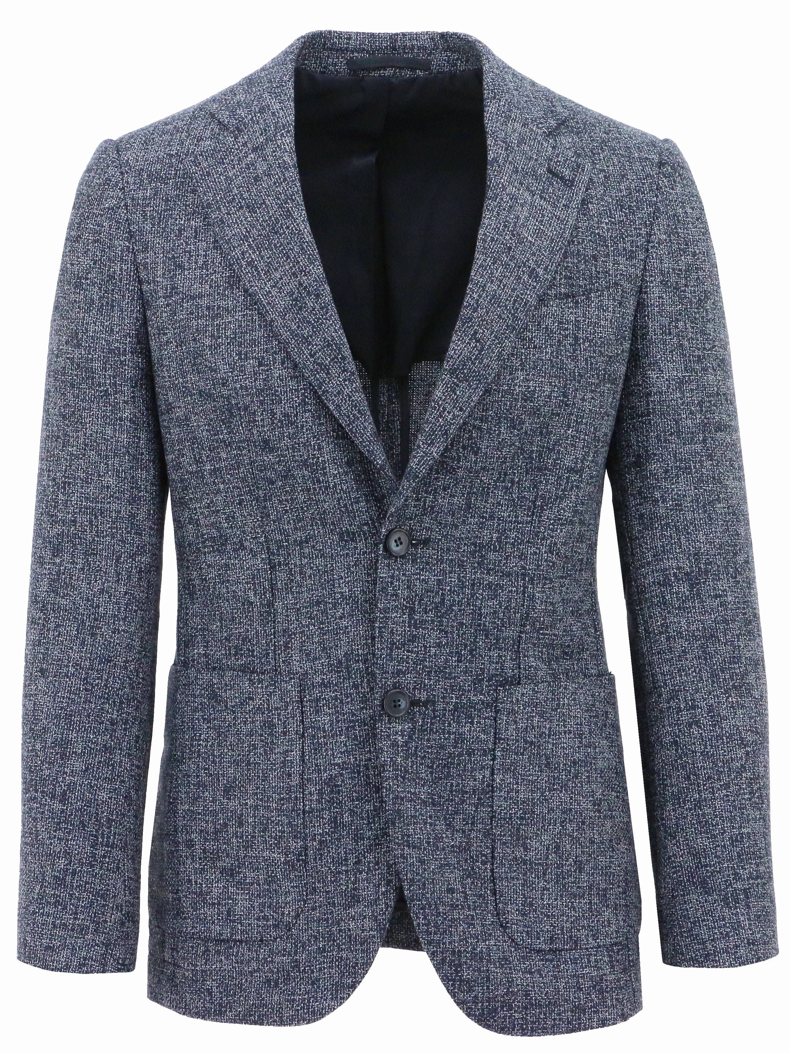 Genoa Buggy Blue Tweed Sports Jacket TapedZippers