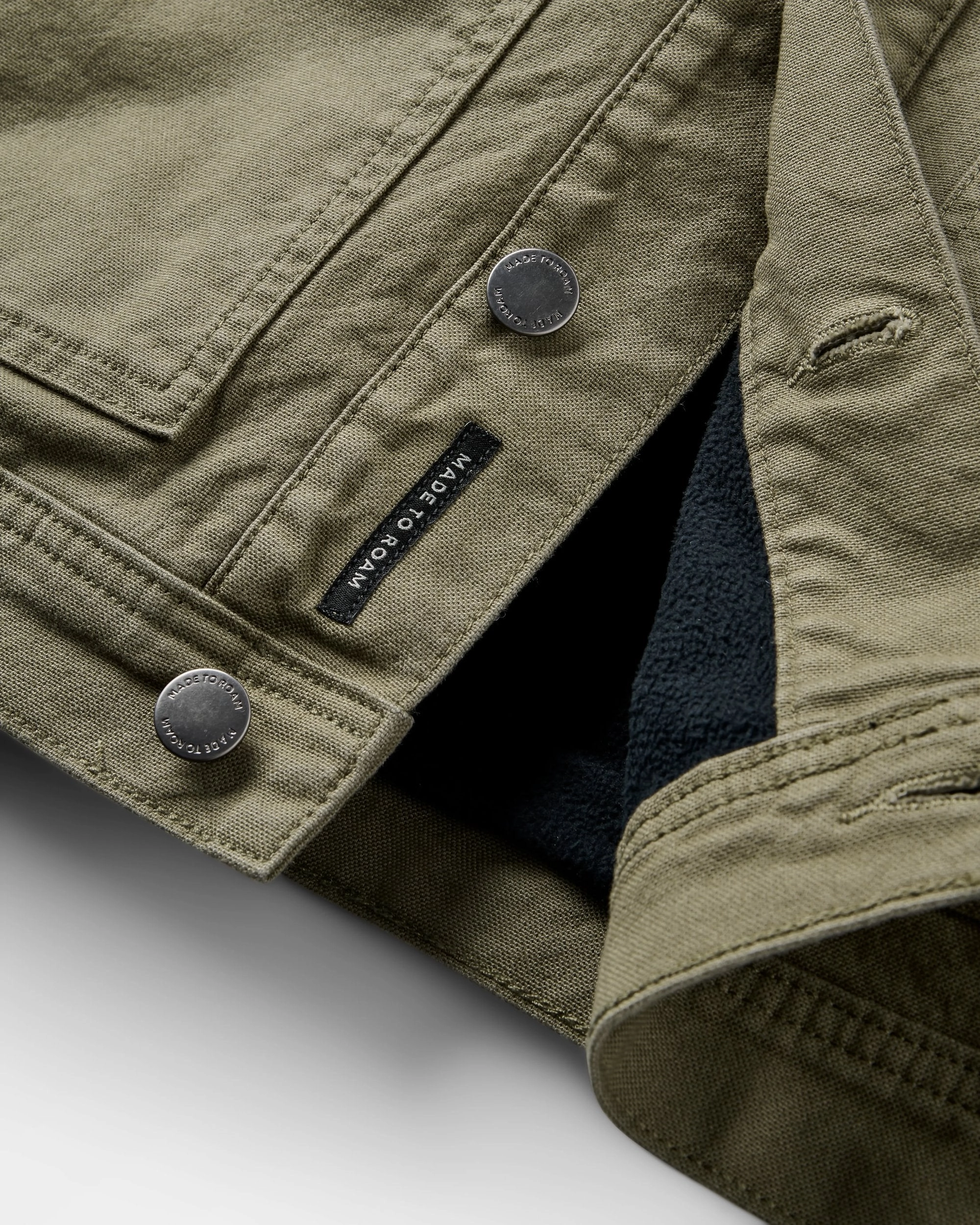 Travel Comfort Lifestyle Wear Vantage Lined Organic Cotton Canvas Jacket - Dusty Olive