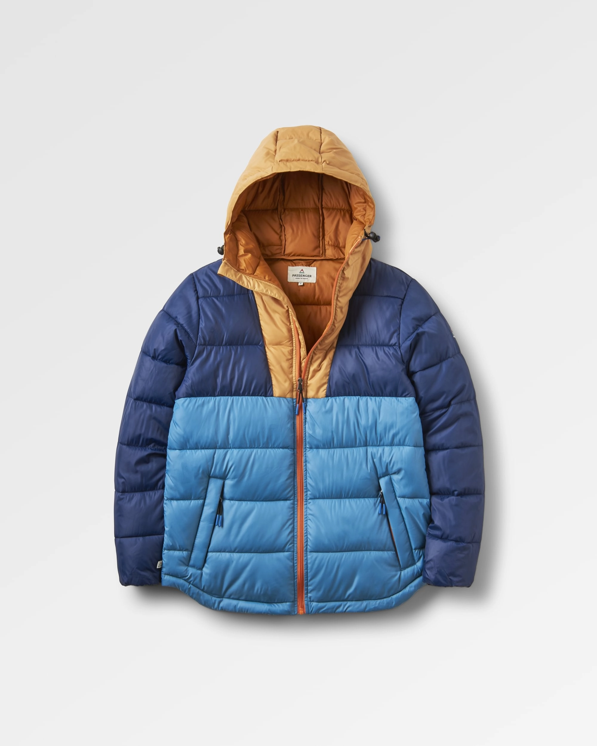 Kai Recycled Insulated Jacket - Rich Navy Sporty Fit Reinforced Zippers
