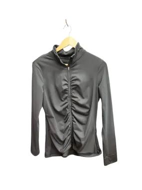 Athletic Jacket By Victorias Secret In Black, Size: L Flexible Zipper Guards All Day Fit