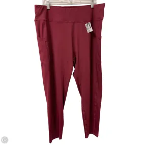 Athletic Pants By Clothes Mentor In Red, Size: 4x Chilly Wear