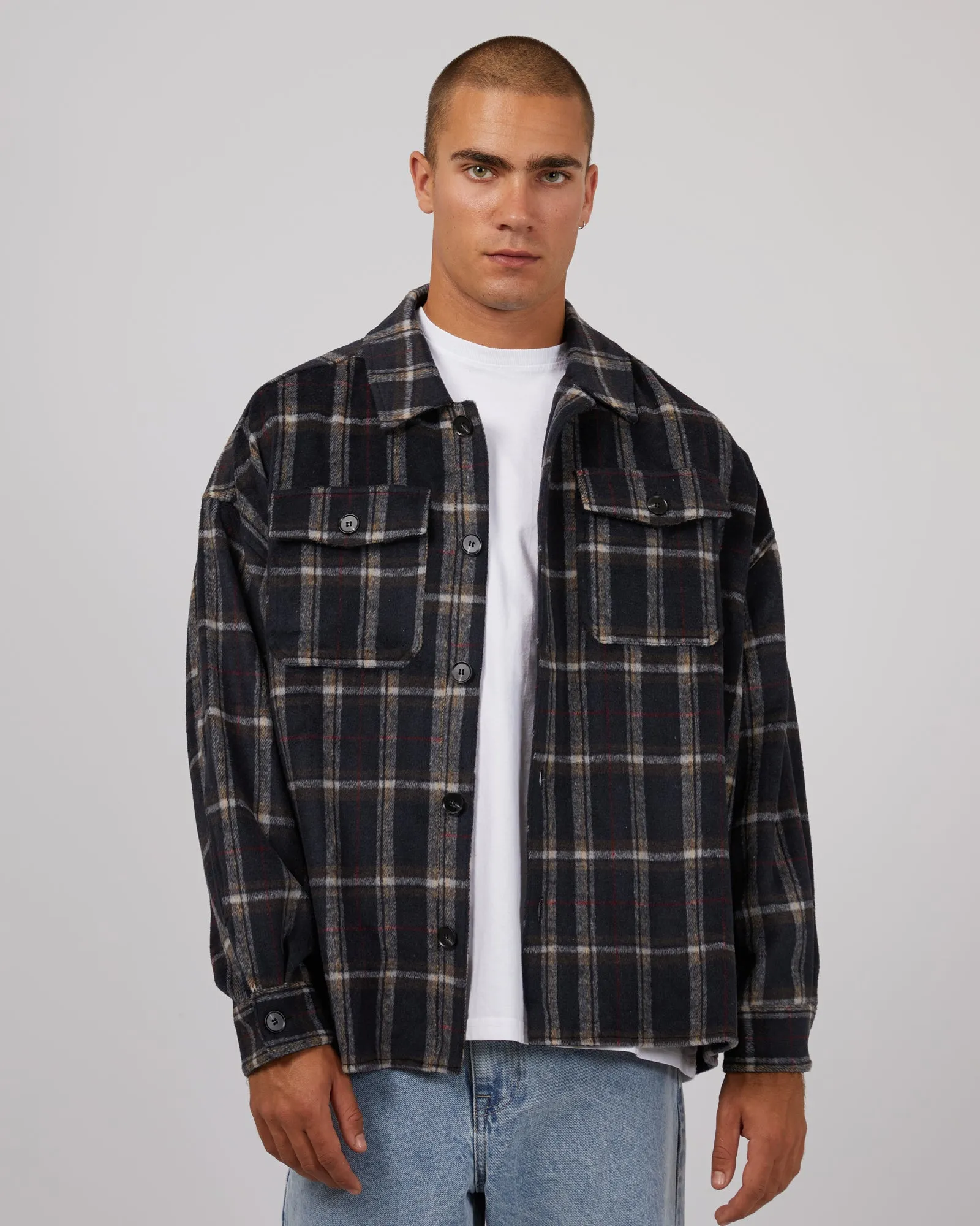 Ranch Overshirt Navy Temperature Regulating Midweight Textile