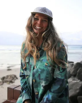 Coral Organic Cotton LS Shirt - Alpine Camo Rain Forest Smart Look