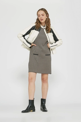 New Mood Silky Touch 15516710 Houndstooth Print Knit Dress