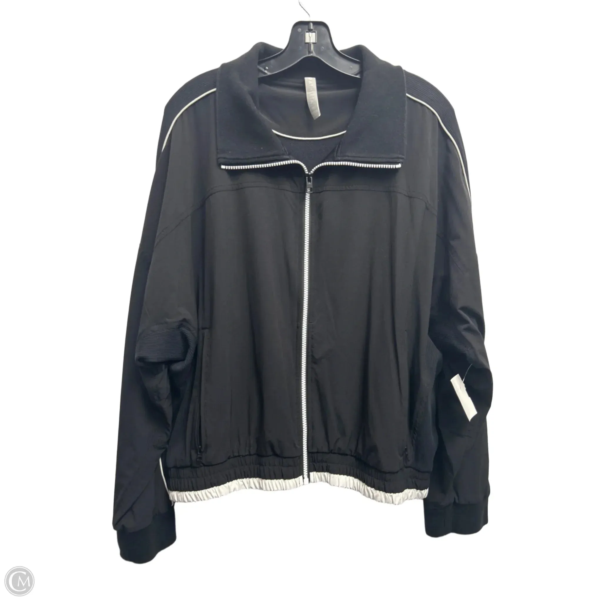 Athletic Jacket By Athleta In Black, Size: Xlp Collapsible Packable Design Waterproof Material