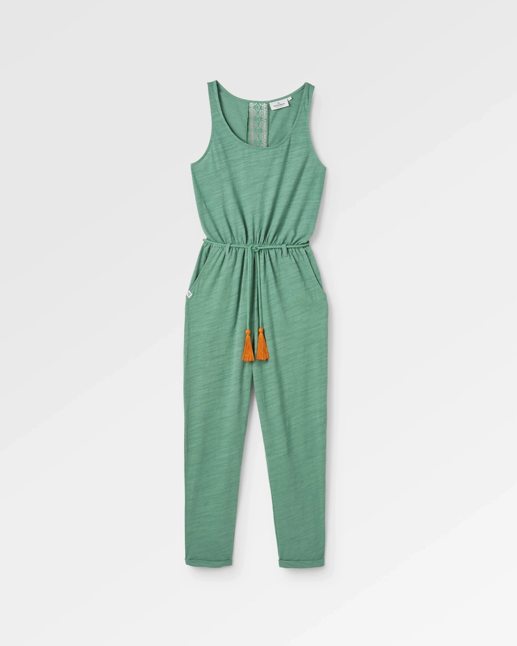 Windproof Membrane Barrel Waist Eva Recycled Cotton Jumpsuit - Dark Ivy