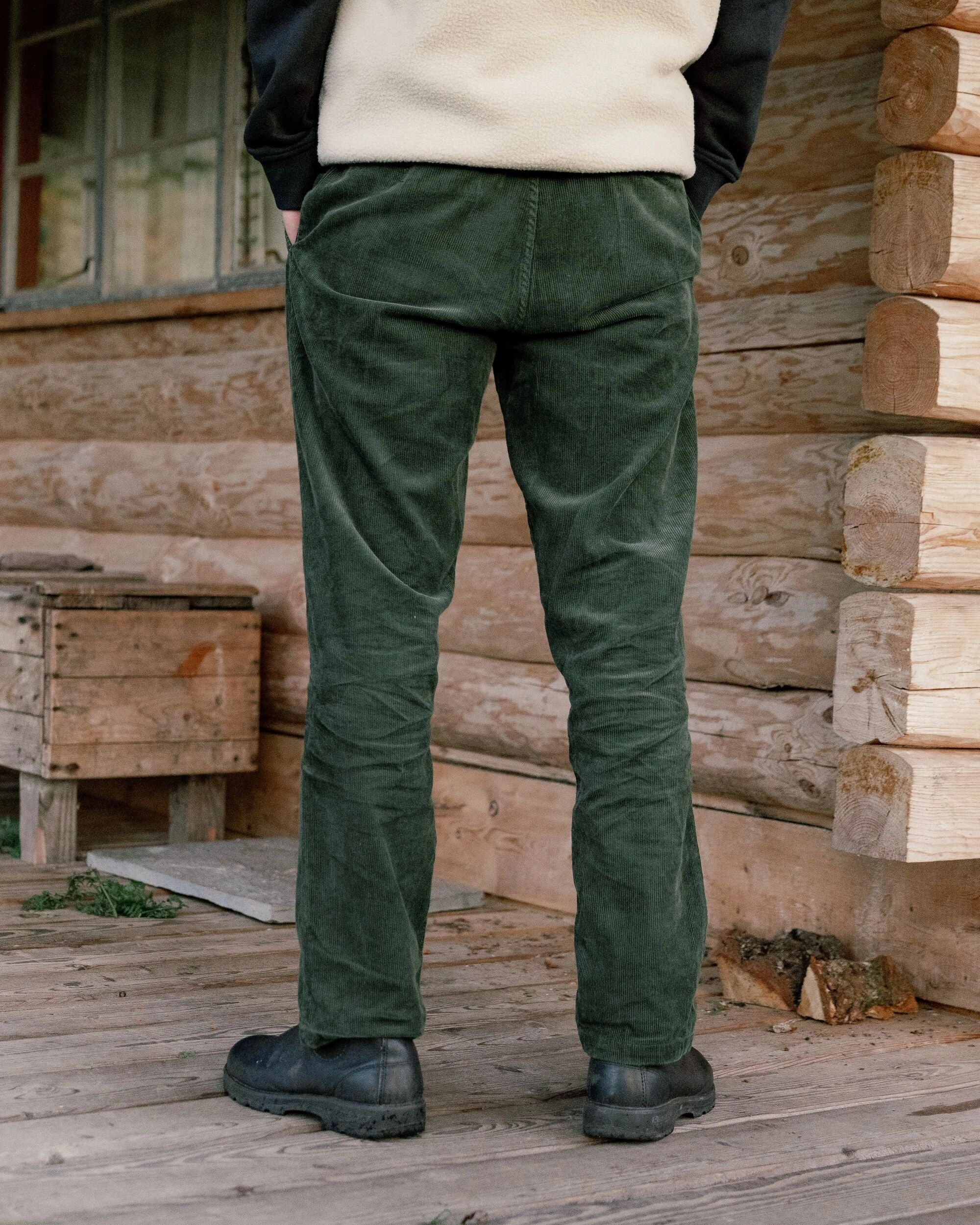 Soft Wear Blackout fabric Adventurer Cord Trouser - Fir Tree