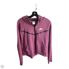 NoiseFreeFabric Multi Pocket Functionality Athletic Jacket By Nike Apparel In Purple, Size: M