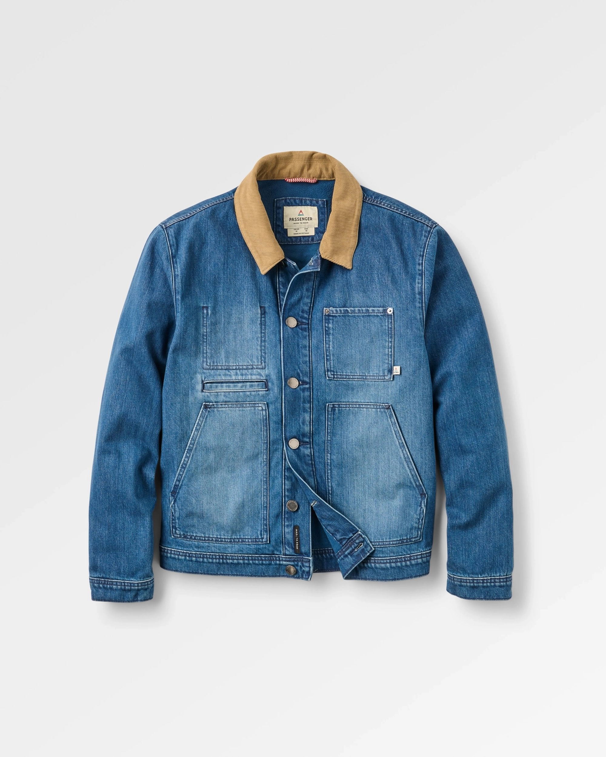 Vantage Lined Denim Jacket - Mid Wash Denim Light Outdoor Layer
