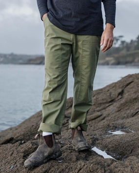Vantage Organic Cotton Canvas Trouser - Khaki Breathable Layer Fit Functional Waist