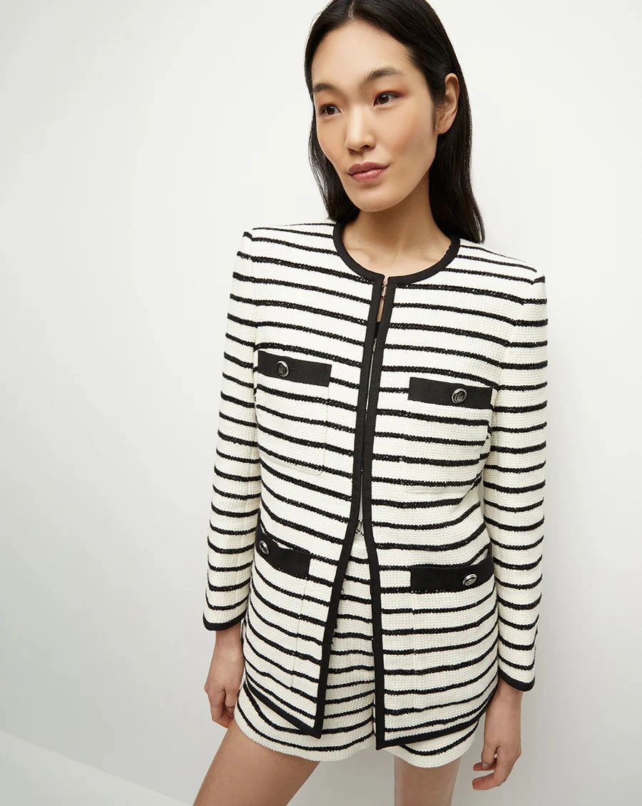 VB Foster Dickey Jacket in Ivory, Black Urban Hike Style Subtle Design Detail