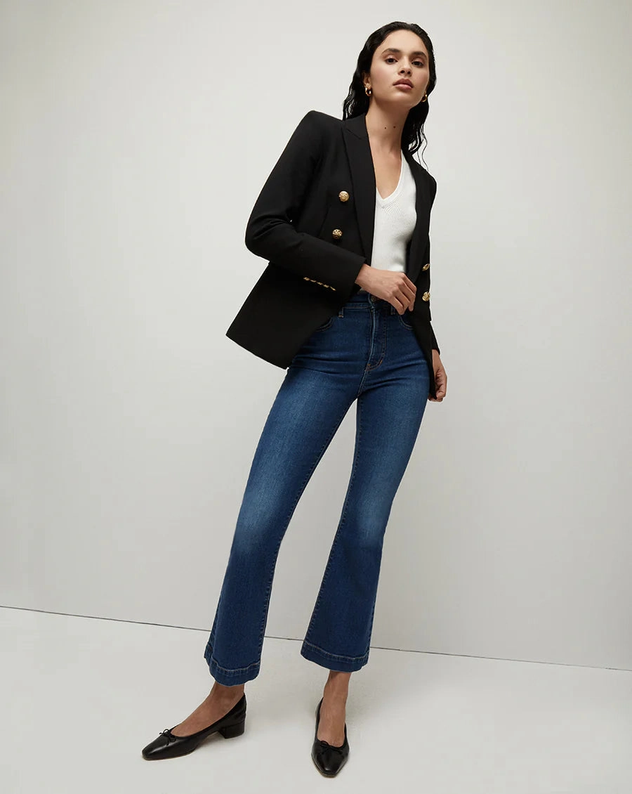 VB Miller Dickey in Black with Gold Button Micro Perforated Panels