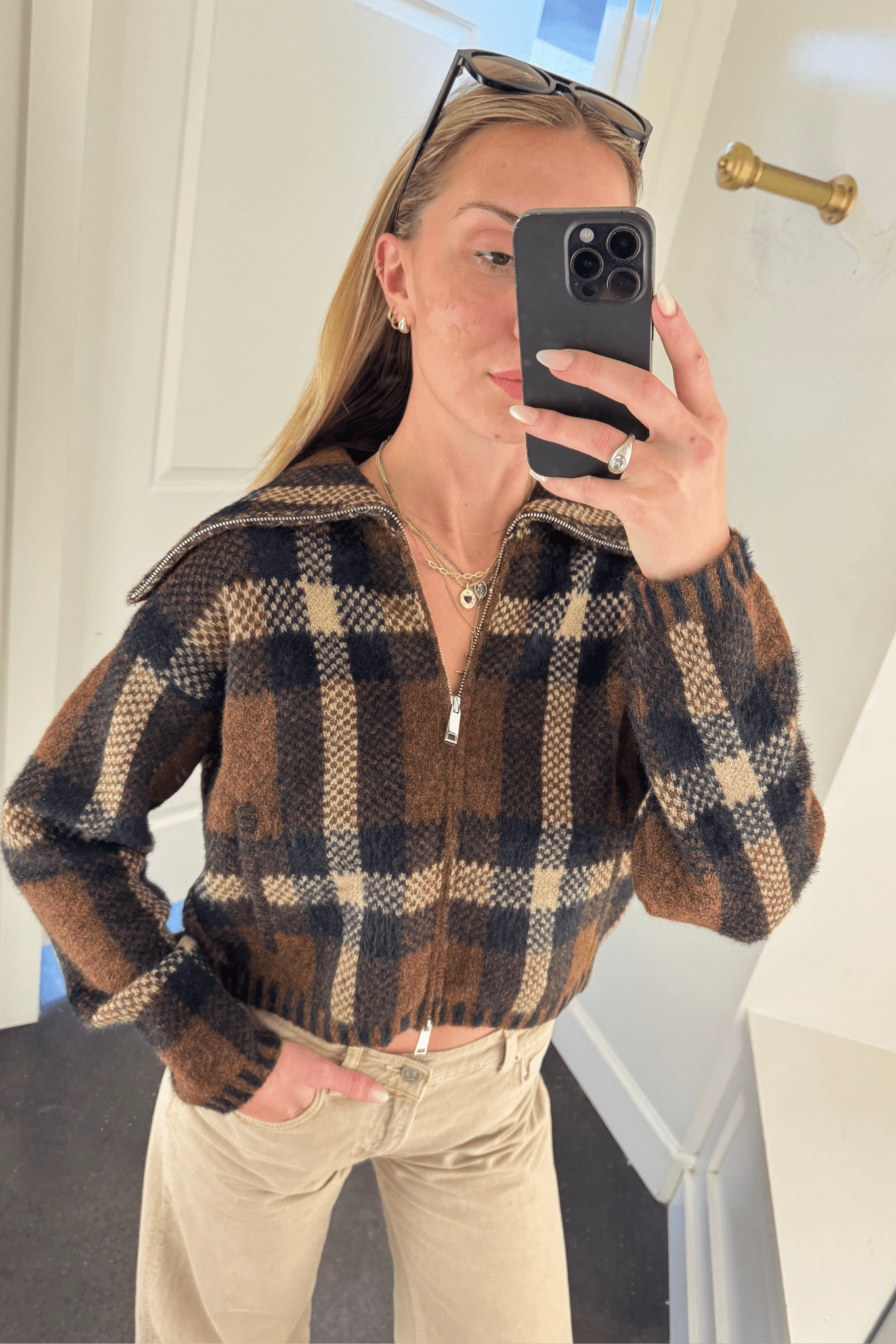 BLANK NYC | Prep Academy Zip Up Sweater Casual City HeatRetentionTechnology