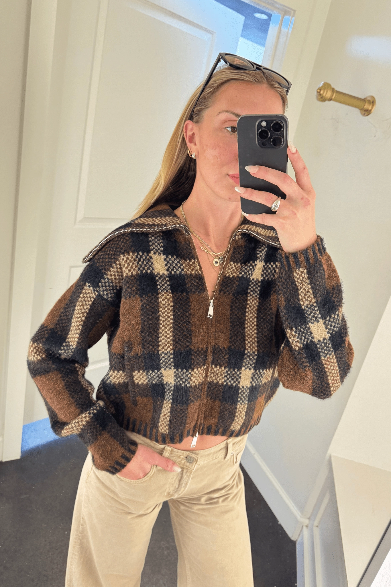 City Layer Style BLANK NYC | Prep Academy Zip Up Sweater