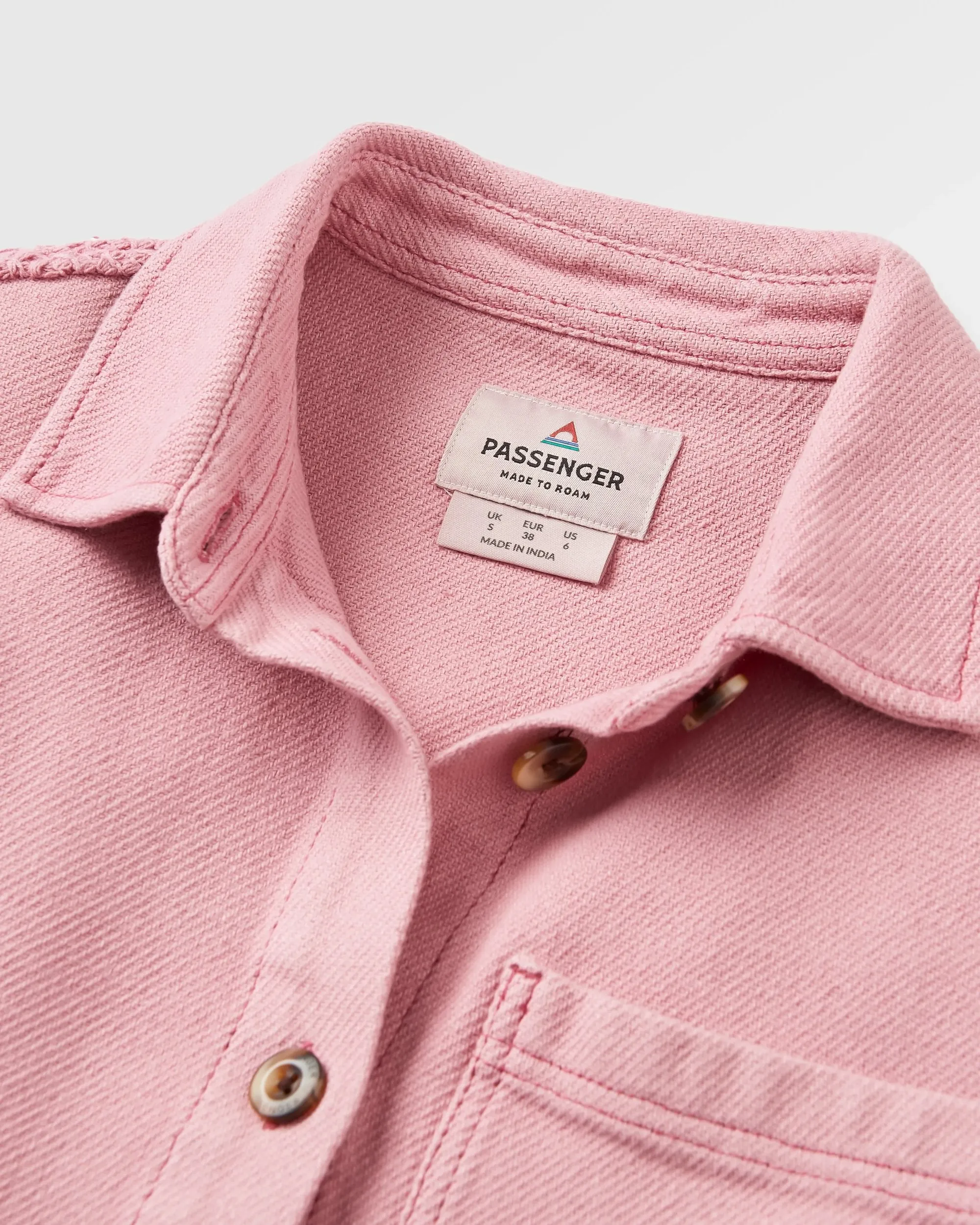 Comfort Fit Maya Twill Overshirt - Pink Haze