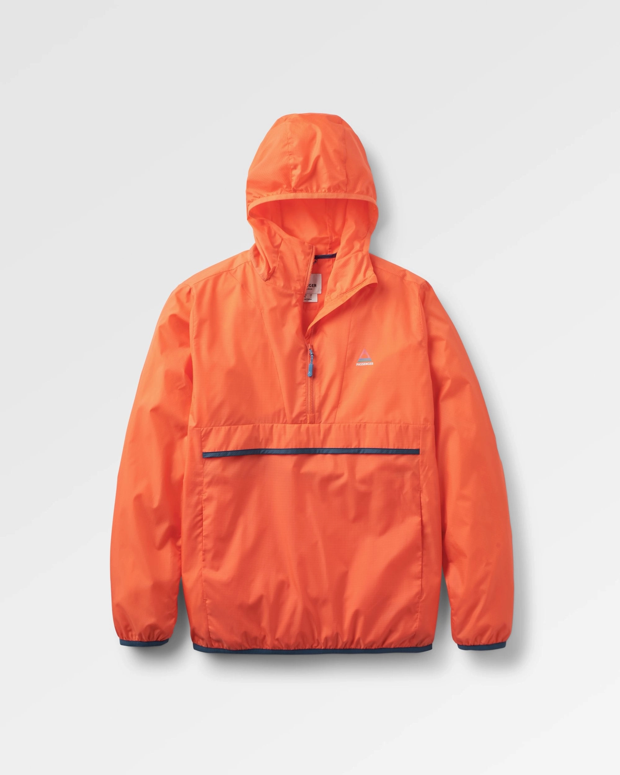 Articulated Elbows Waterproof Stitch Details Viento Recycled Windshell Anorak - Ember Orange