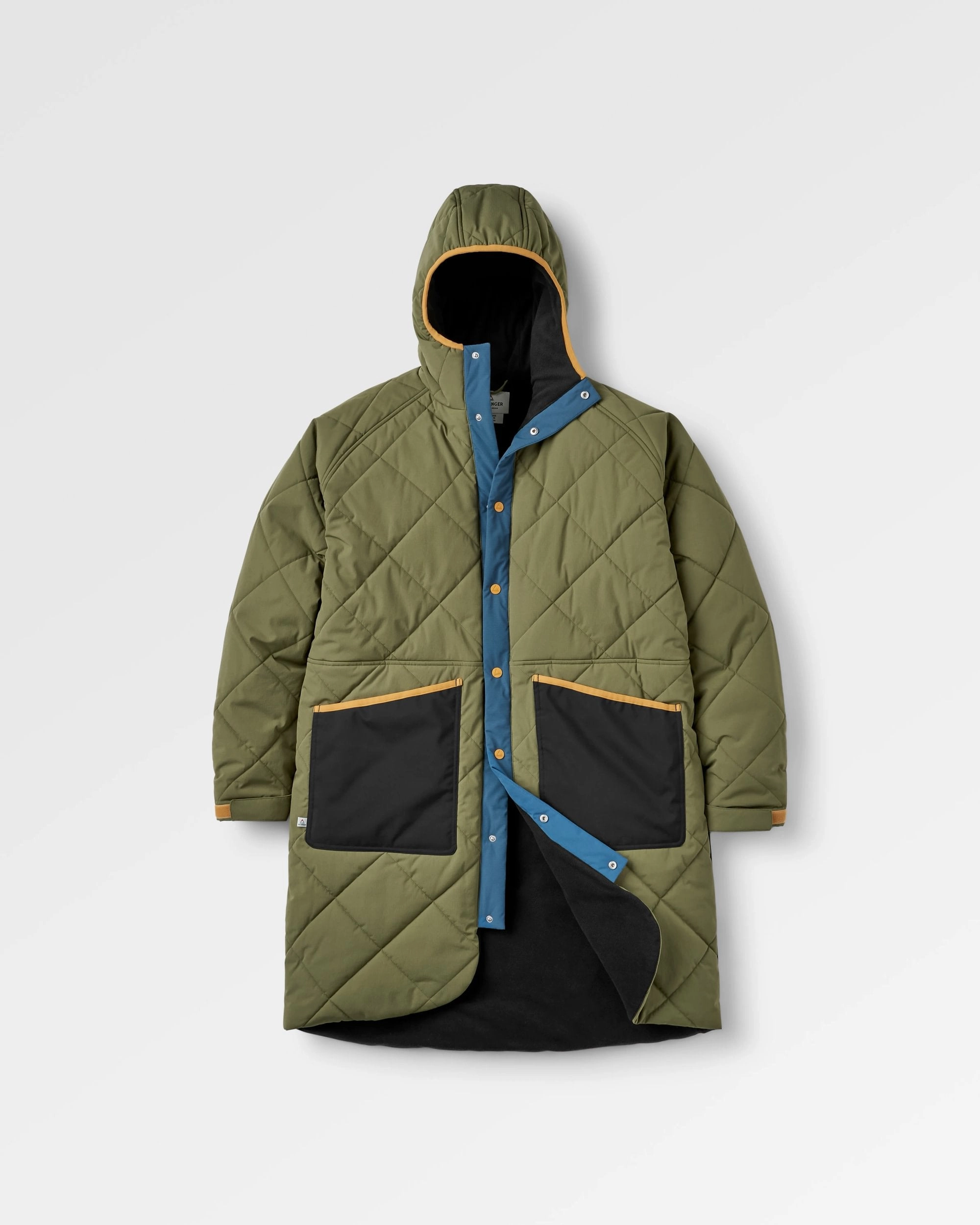 Thermal Lining Non Slip Collar Campscape Recycled Fleece Lined Parka - Black/Khaki