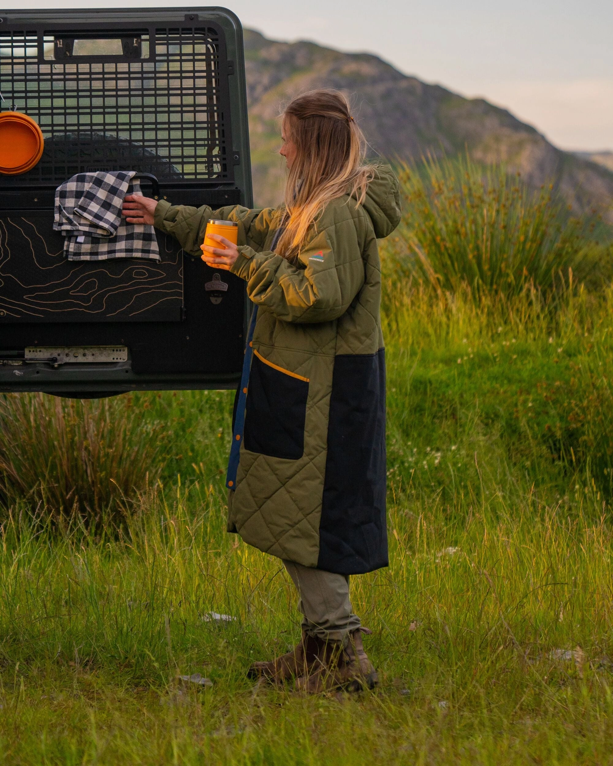 Weatherproof Construction Campscape Recycled Fleece Lined Parka - Black/Khaki