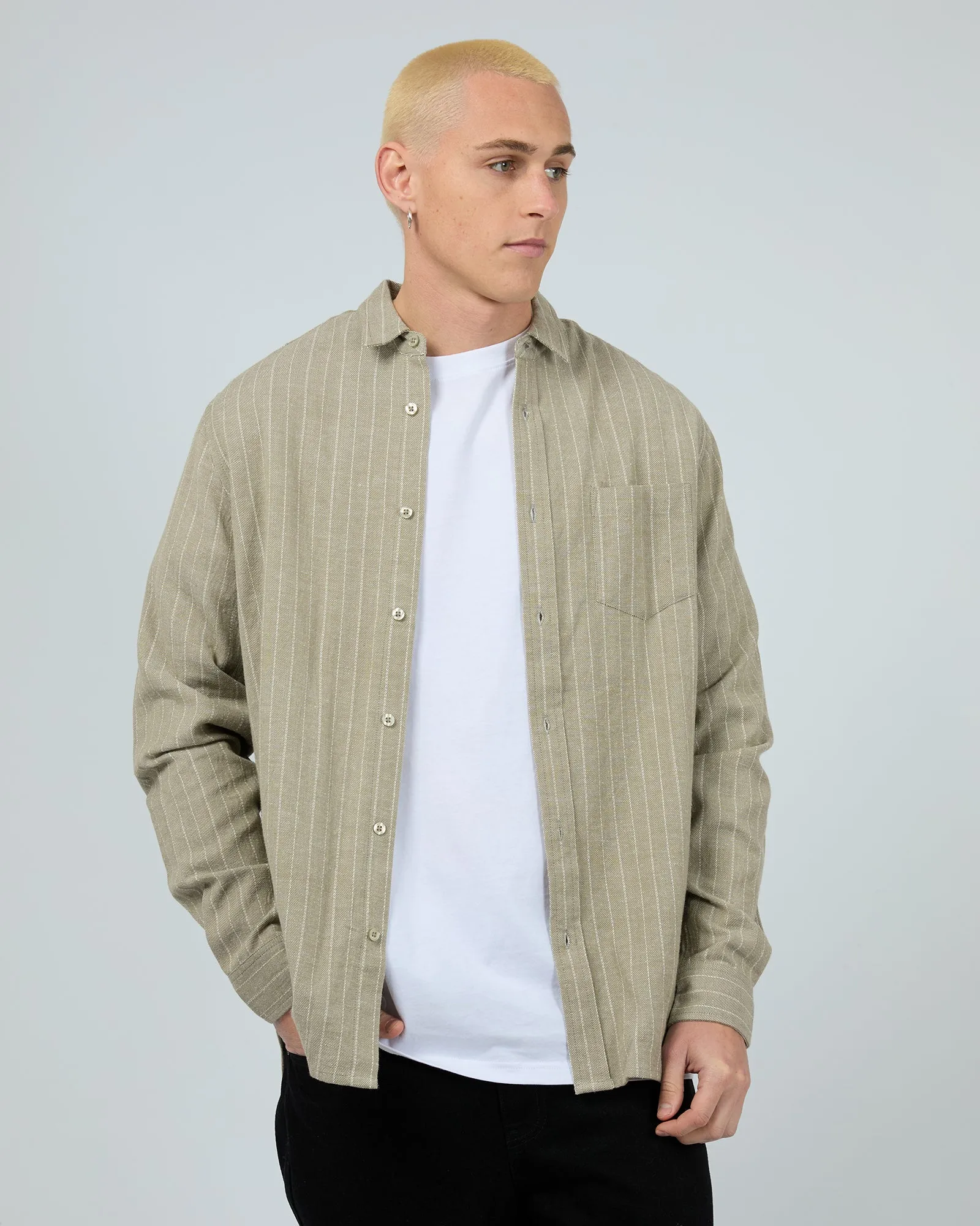 Walker Shirt Khaki Solid Hue