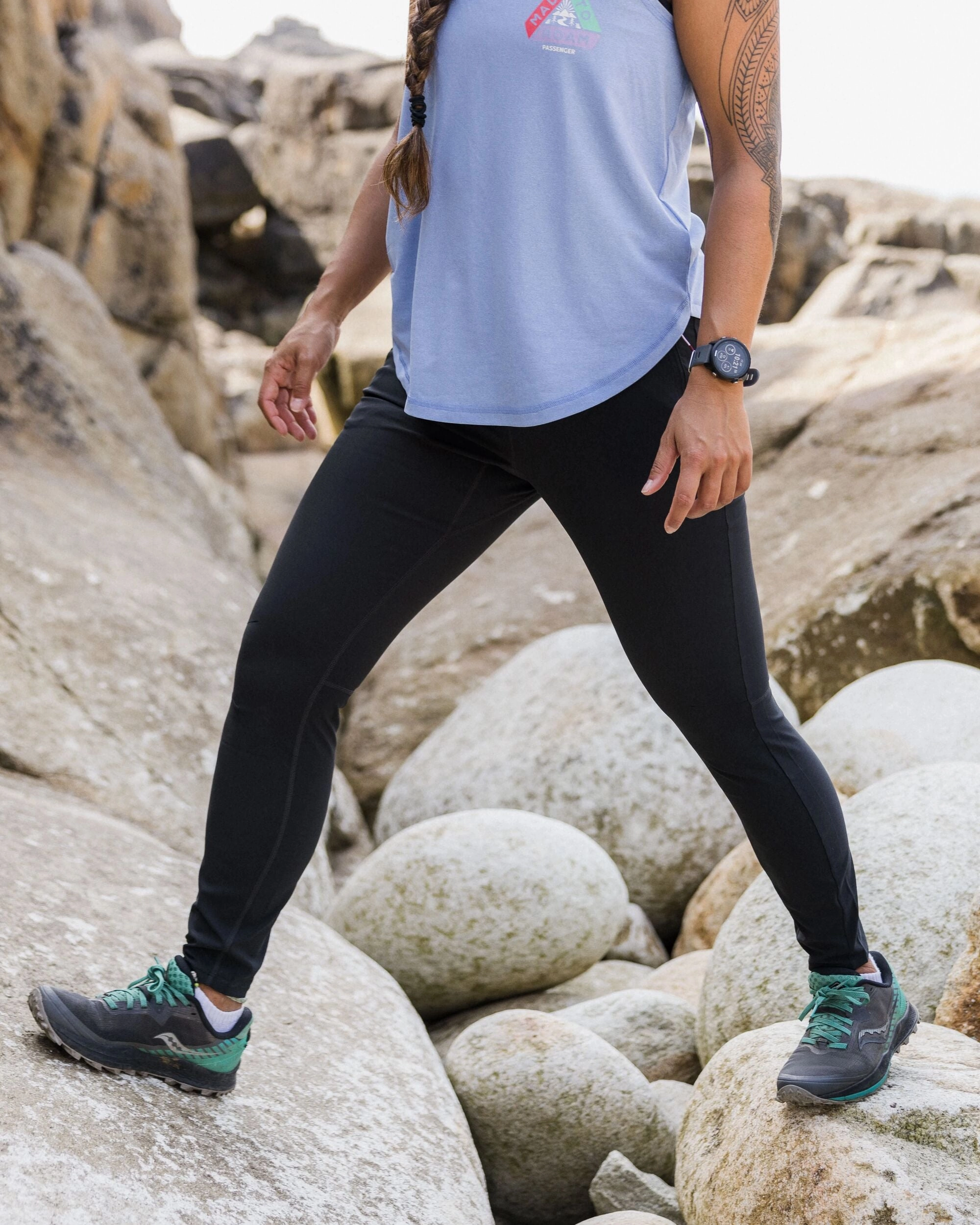 Active Movement Feather Feel Wanderlust 4 Way Stretch Legging - Black