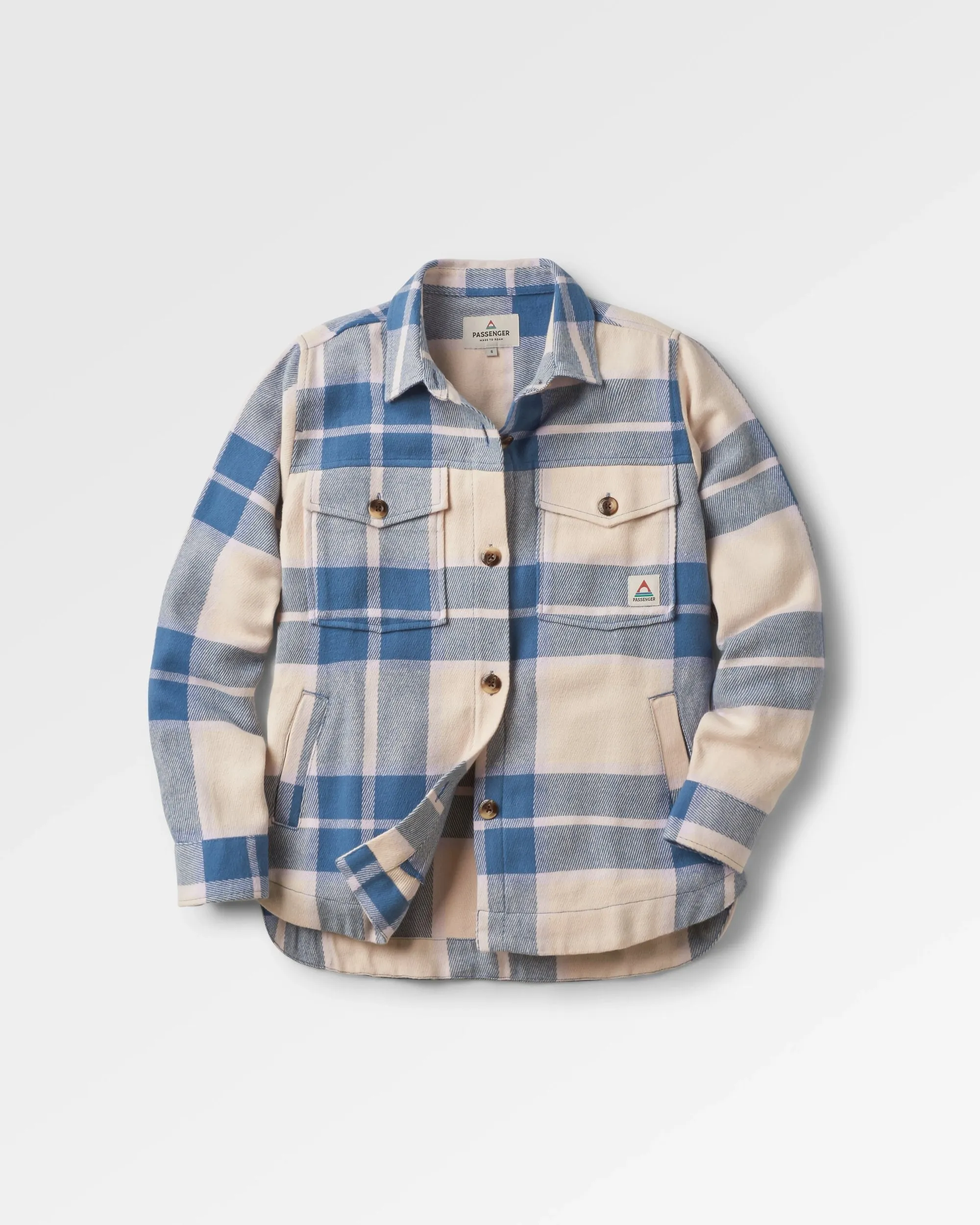 birthday celebration Sustainable Weave Stella Organic Cotton LS Shirt - Provincial Blue Check
