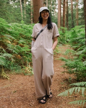 Minimal Comfort Esen Short Sleeve Jumpsuit - Simply Taupe